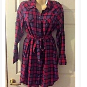 Gap Plaid Shirt Dress NWOT